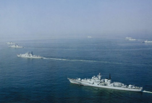 Hạm đội Hải quân Trung Quốc tập trận trên biển